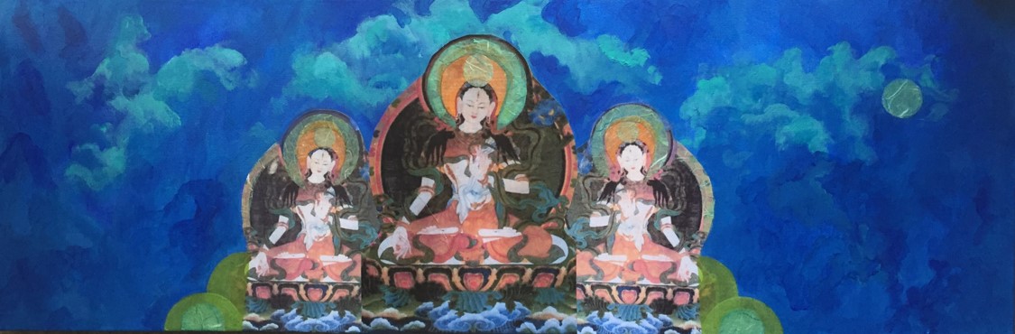 Three Taras with Moon